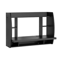 SoBuy FWT18-Sch Table Murale Bureau avec Étagère intégrée Armoire de Rangement Murale