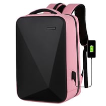 Sac À Dos Ordinateur Grande Capacité Verrouillage Antivol USB Étanche Noir Rose YONIS