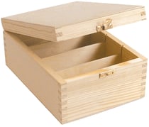 Boite en bois rangement photos 24 x 16.5 H 10,9 cm
