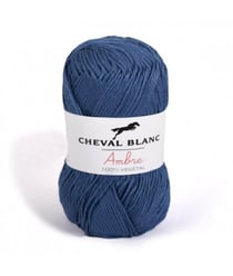 Coton et bambou à tricoter AMBRE - Cheval Blanc 008 Bleu