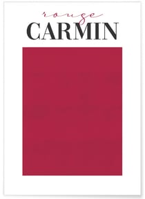 Affiche Rouge Carmin | A3 : 29,7x42cm
