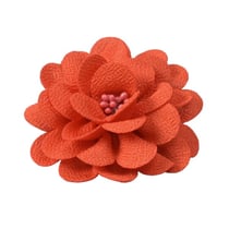 Broche fleur 8,5cm orange
