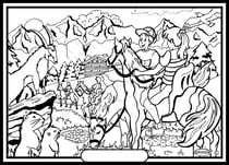 Tableau velours a colorier Balade en montagne Sericolor