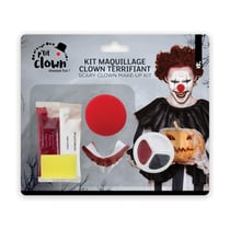 Kit maquillage HW - clown terrifiant - 3 couleurs : Rouge, jaune, blanc