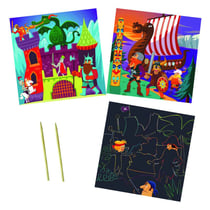 Kit créatif enfant Cartes à gratter Pirates