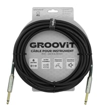 CABLE JACK 6.35 D/D - 6M - D7MM - PVC BLACK - GROOVIT®