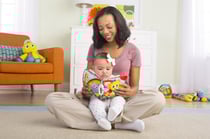 Livre en tissus - Mon livre des couleurs à clip pour landau et poussette