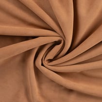 Tissu Suédine envers Fausse fourrure mouton uni Camel
