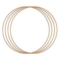 Lot de 4 anneaux en métal - Ø 30 cm x 3 mm - Doré - Vaessen Creative