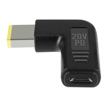 Avizar Adaptateur de Charge USB-C vers Prise carrée Lenovo Noir