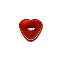 Lot de 6 boutons coeur 12mm Rouge