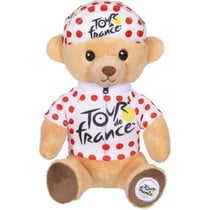 Peluche - Peluche Officielle Ours Tour de France "Maillot et Casquette Grimpeur à Pois" – 15 cm