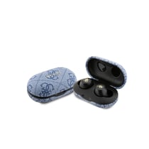 Guess Écouteurs Sans Fil Bluetooth 5.3 ENC Série 4G Tactiles avec Étui de Chargement Bleu