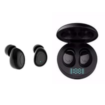 Ecouteurs Bluetooth Sans Fil Avec Affichage LED Et Boîtier De Charge Noir Noir YONIS