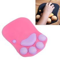 Tapis De Souris Patte De Chat Ergonomique Antidérapant Silicone Vert Rose 3 YONIS