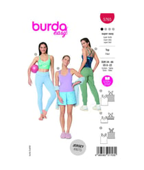 Patron Burda 5765 - Tops sportifs taille n°FR 34-48