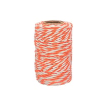 MégaCréa DIY - Ficelle coton bicolore orange et blanc 25 m x 1,5 mm