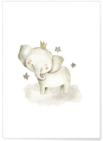 Affiche Bébé Éléphant | A3 : 29,7x42cm