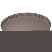 Tourtière ronde cannelée - Antiadhérent (sans PFAS) - fond fixe - Ø320/310 mm h25 mm