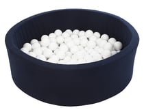 Piscine à balles Aire de jeu + 150 balles bleu marine blanc