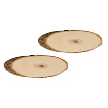 Set 2 rondelles 17 à 21 cm - bois - Artemio