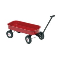 Chariot enfant à tirer rouge metal