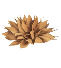 Broche fleur pivoine 14cm beige pierre