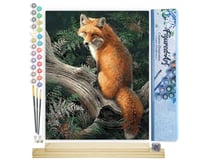 Peinture par Numéro Figured'Art - Renard dans les Fougères - Kit de Loisir Créatif DIY Numéro d'Art Complet - 40x50cm toile roulée + châssis en bois à monter