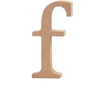 Lettre, f, H : 13 cm, ép. 2 cm, 1 pièce