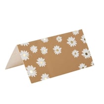 10 Marque Places Marguerites Blanc et Or