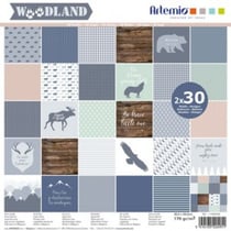 BLOC 30X2 FEUILLES WOODLAND - 30X30 CM