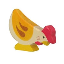 Figurine Holtztiger Poule picorant