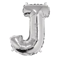 Ballon Lettre J, 40cm, 1pce. , argent