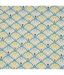 Tissu coton Fleur Jacinthe de 140 cm de largeur Multicolore vendu par 50 cm