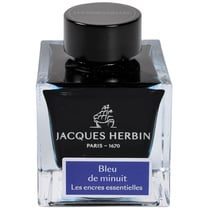 Encre pour calligraphie - Bleu de minuit - Les encres essentielles - Herbin - Flacon 50ml