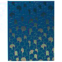 Livre d'or 100 pages tranche or Néo Déco - Bleu de France - Exacompta