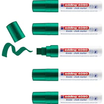 Lot de 5 marqueurs craie liquide EDDING pointe biseautée 4-15 mm vert