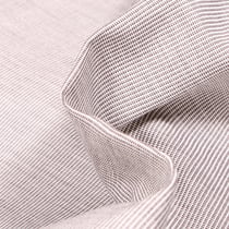 Tissu Toile extérieure Dralon Grande largeur Fines rayures beige sur fond Blanc