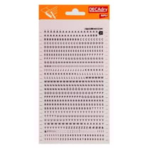 Lettres alphabet et Chiffres Transfert Noir 2,5mm Sans empattement