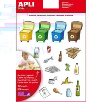 Gommettes Le recyclage 12 feuilles