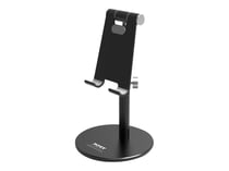 PORT Connect Support ergonomique de bureau pour smartphone jusqu'à 8 pouces en aluminium résistant et antidérapants noir