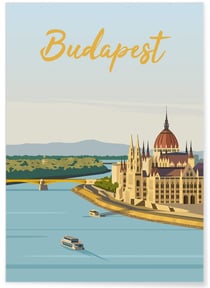 Affiche ville Budapest | A3 : 29,7x42cm