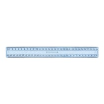 Règle - 30 cm - Triple décimètre - Double graduation - Plastique transparent