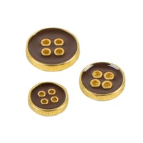 Bouton laqué marron