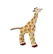 Figurine Holtztiger Petite Girafe mangeant