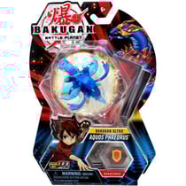 Bakugan ultra battle planet : aquos phaedrus avec carte - boule bleue - spin master 20119412