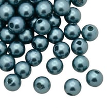 Lot De 200 Perles Nacrees Bleu Canard acrylique Diamètre 5 mm - Livraison Gratuite - Creation