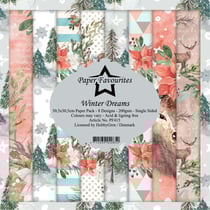 8 papiers scrapbooking 30 x 30 cm Paper Favourites WINTER DREAMS