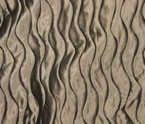 Tissu Jacquard gauffré Rayures ondulées sur fond Beige