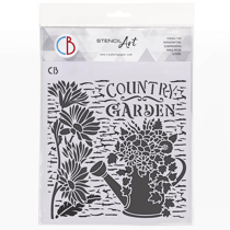 Pochoir plastique souple réutilisable 24 x 22 cm Ciao Bella DAISIES GARDEN 17
